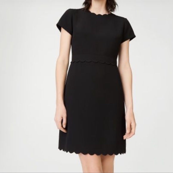Club Monaco Santina Cap-Sleeve Fit-and-Flare Scalloped Dress Size 2 - Picture 2 of 5